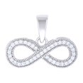 thumbnail image 1 of 925 Sterling Silver Womens Cz Infinity Charm Pendant for Women, 1 of 2