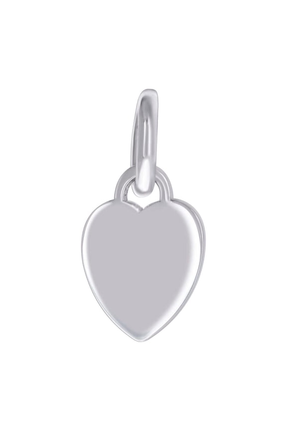 925 Sterling Silver Womens Engravable Disc Love Heart Charm Pendant Necklace Pendant for Women