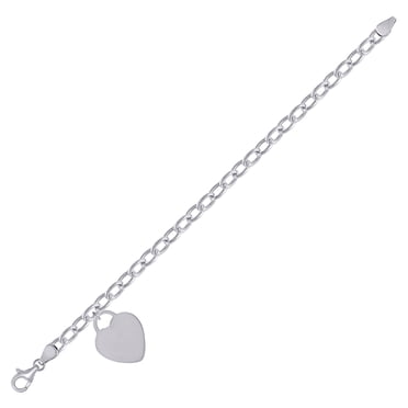 5pcs 925 Sterling Silver Enamel Pink Love Heart Charms For Bracelet Or Necklace