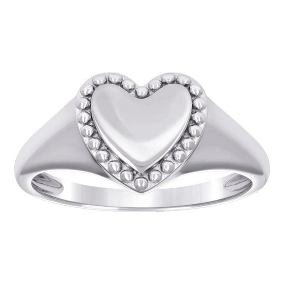 925 Sterling Silver Womens Love Heart Ring 10.5mm Wide Size 9 Statement Ring for Women - 2.9 Grams