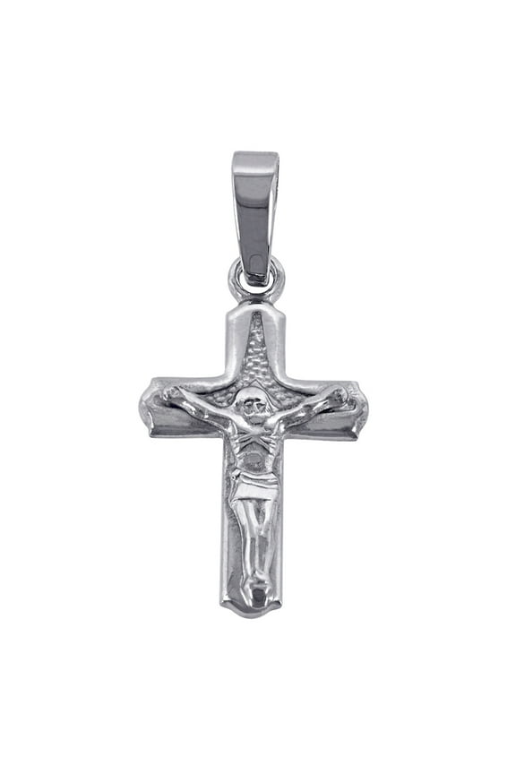 925 Sterling Silver Womens Mens Unisex Jesus Crucifix Cross Religious Fashion Charm Pendant Necklace for Men