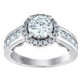 thumbnail image 1 of 925 Sterling Silver Womens Size 7 Princess Cut & Round CZ Wedding Engagement Band Ring 9. Engagement Ring for Women and, 1 of 2