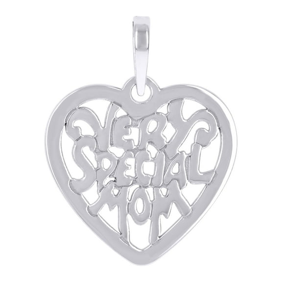 925 Sterling Silver Womens Special Mom Heart Charm Pendant for Women