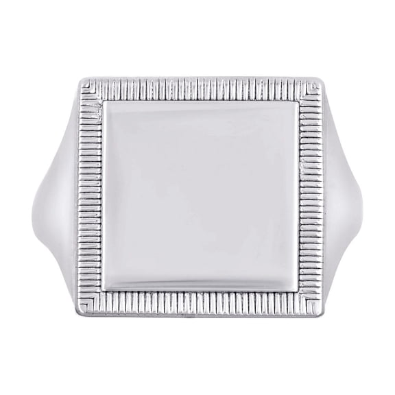 925 Sterling Silver Womens Square Statement Ring 17.4x2.9mm Wide Size 9 Ring for Women - 5.3 Grams