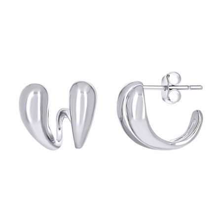 925 Sterling Silver Womens Teardrop Fashion Stud Earrings