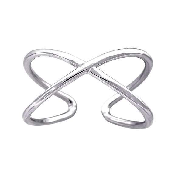 925 Sterling Silver Womens Twisted Adjustable toe ring Size 7 toe ring for Women - 2.0 Grams