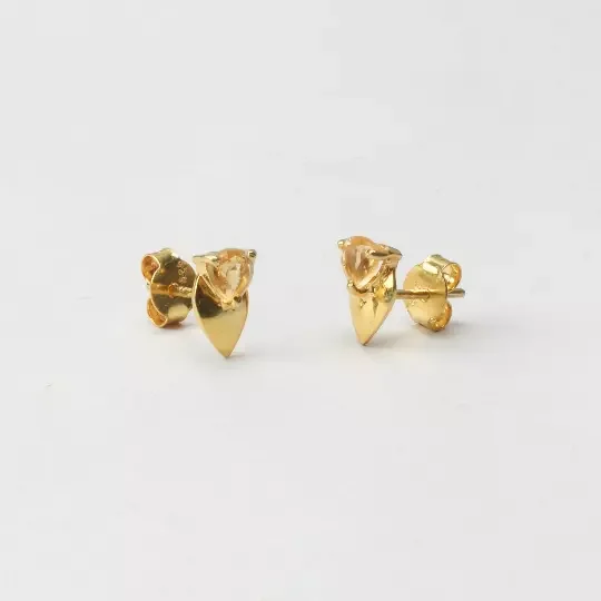 925 Sterling Silver Yellow Citrine Earrings
