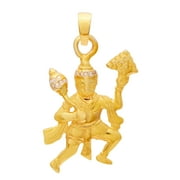 925 Sterling Silver Yellow Gold Vermeil Religious Hanuman god Pendant