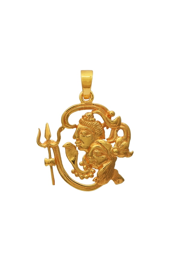 925 Sterling Silver Yellow Gold Vermeil Religious Om God Pendant