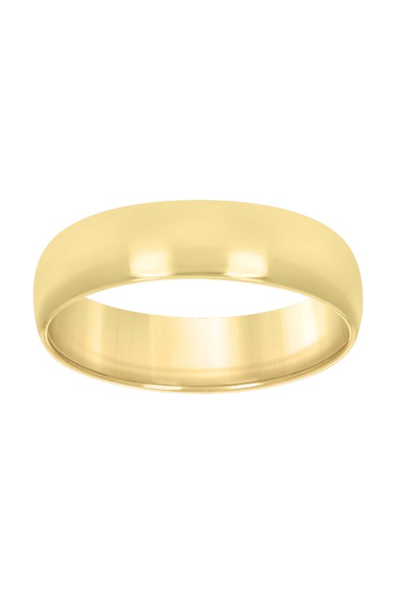 925 Sterling Silver Yellow-Tone Unisex 7mm Comfort Fit Domed Wedding Band Ring Size 14