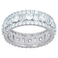 thumbnail image 1 of 925 Sterling Silver Yellow-tone Womens Baguette Cubic Zirconia Fashion Ring 6.2mm Wide Size 7 Ring for Women, 1 of 2