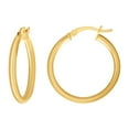 thumbnail image 1 of 925 Sterling Silver Yellow-tone Womens Classic Hoop Earrings 3mm Hoop Earring for Women - 4.5 Grams, 1 of 2
