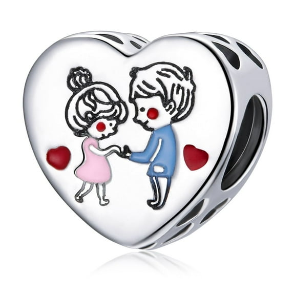 925 Sterling Silver You're My Lover Heart Charm for Women Charm Bracelet & Necklaces