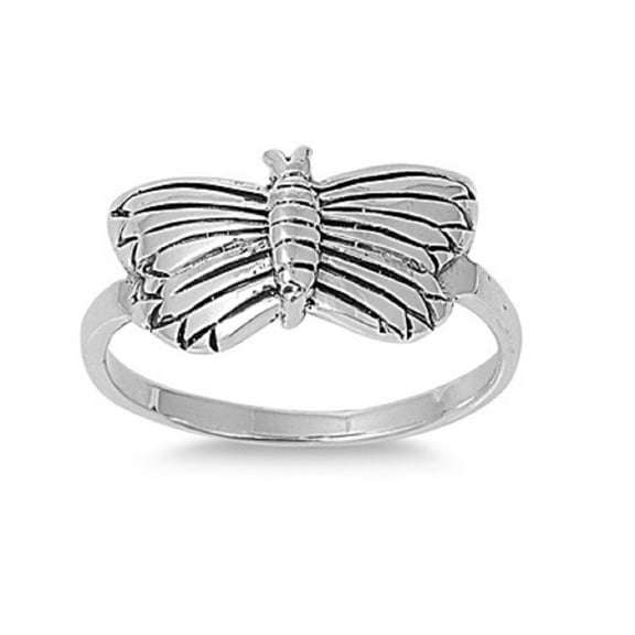 925 Sterling Silver Young Butterfly Ring Size 9