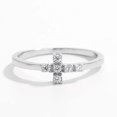thumbnail image 1 of 925 Sterling Silver Zircon Cross Ring, 1 of 4