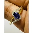 thumbnail image 1 of OMRE 925 Sterling Silver and 10K Yellow Gold Genuine Amethyst and February Birthstone Ring Women, 1 of 5