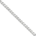 thumbnail image 1 of 925 Sterling Silver and Cubic Zirconia Fancy Polished Bracelet, 1 of 7