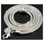 GENERIC 925 Sterling Silver necklace snake chain Snake Chain Necklace 2/3MM 16'', 18'', 20'',22'',24'' Stunning