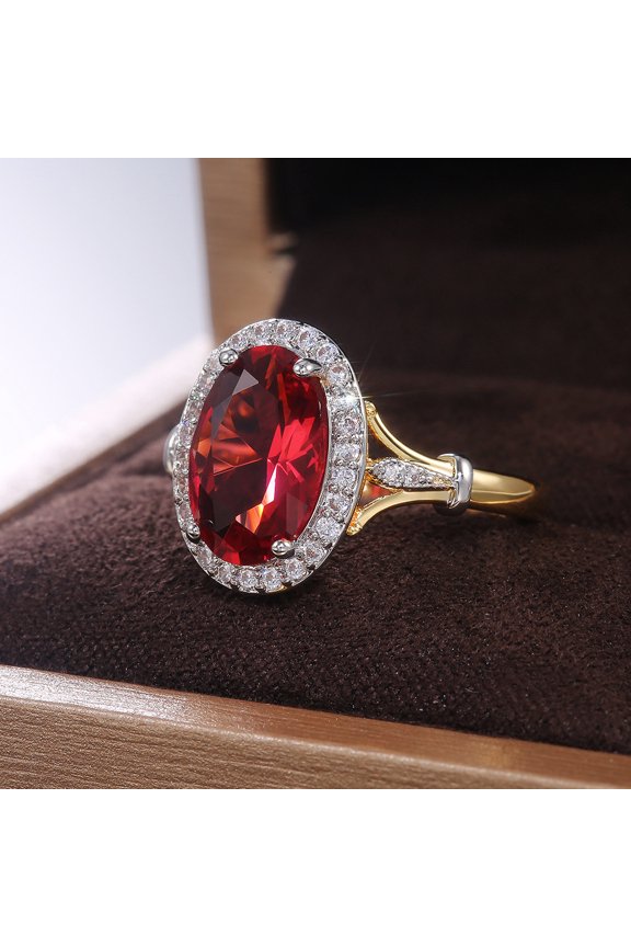 925 Sterling Silver shining ruby gold Cubic Zirconia Rings Diamond Rings for Women Jewelry Findings Earring Backs Findings