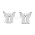 thumbnail image 1 of 925 Sterling Siver 14K White Gold Plating Butterfly Stud Earring VVS1 Clarity Moissanite Earring Hypoallergenic Jewelry For Women, 1 of 3
