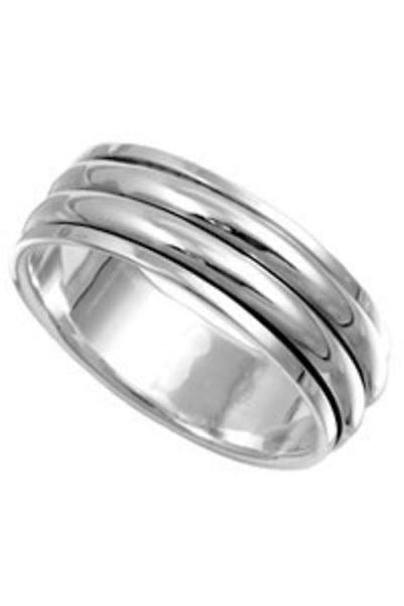 .925 Sterling silver Spinner Ring Plain - Band (8)