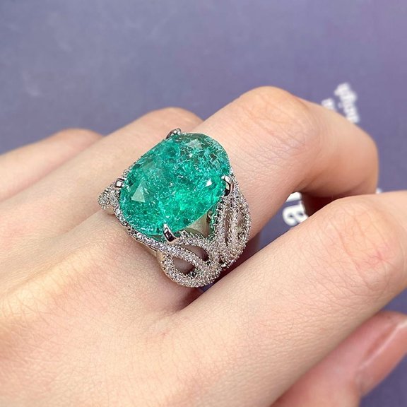 925 Sterling silver emerald Zircon eternal engagement Ring Cubic Zirconia Rings Diamond Rings for Women Jewelry Findings Earring Backs Findings