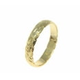 thumbnail image 1 of 925 Sterling silver yellow gold plated 4mm Hawaiian scroll cut out edge ring band size 1 to 14, 1 of 5