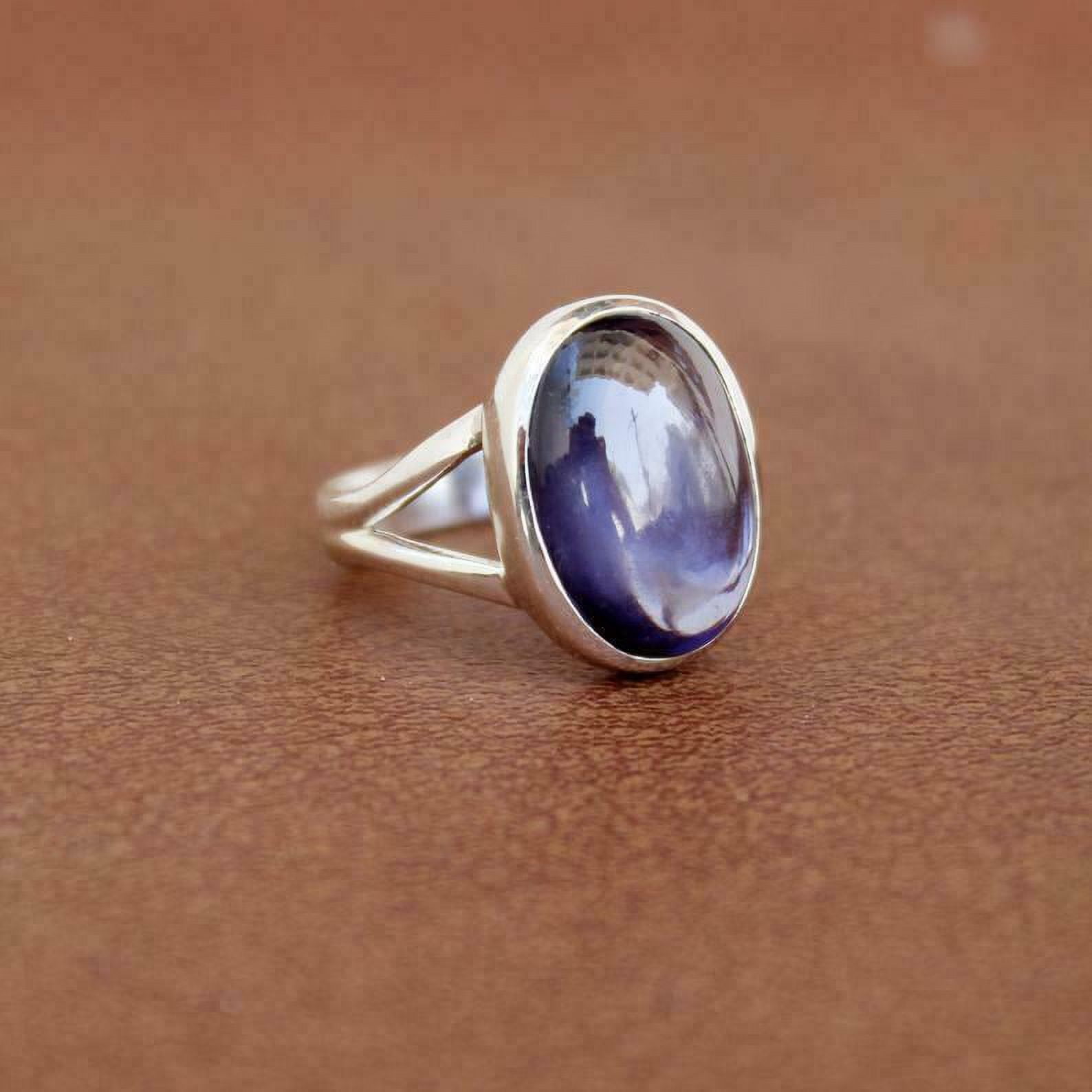 925 SterlingSilver Natural Certified 6Ct Tanzanite Stone HandmadeRingUS11