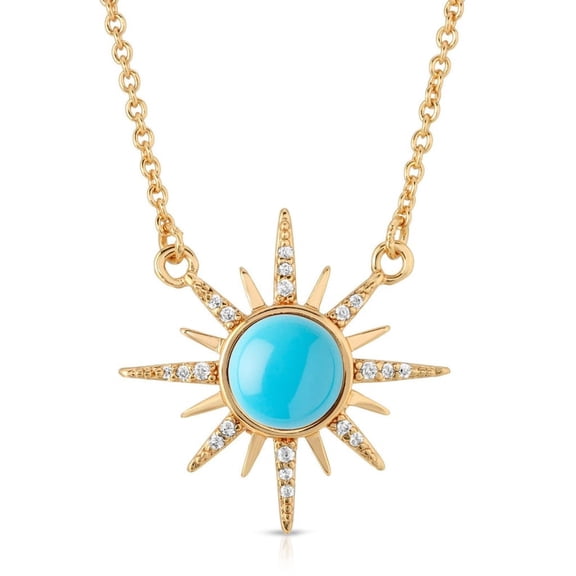 925 lab Turquoise Starburst Pendant,Opal Starburst Pendant,Celestial Jewelry,Silver Charm Necklace,Blak Onyx Star Burst Pendant,Gift For Her