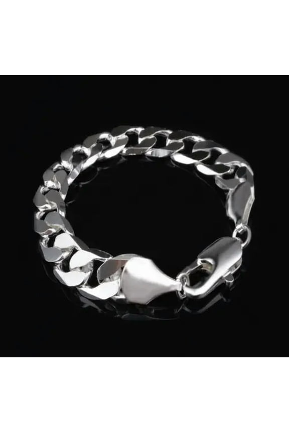 925 silver /gold 10MM flat side bracelet fashion women's men's fashion jewelry