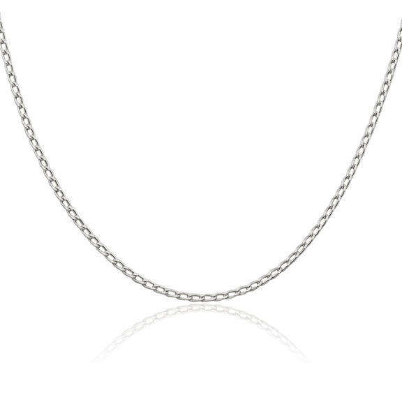925 sterling silver 2mm link chain necklace