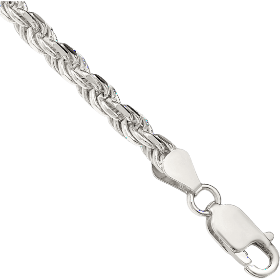 925 sterling silver 4.25mm rope chain bracelet