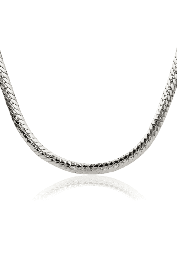 925 sterling silver 6.25mm double oval chain necklace