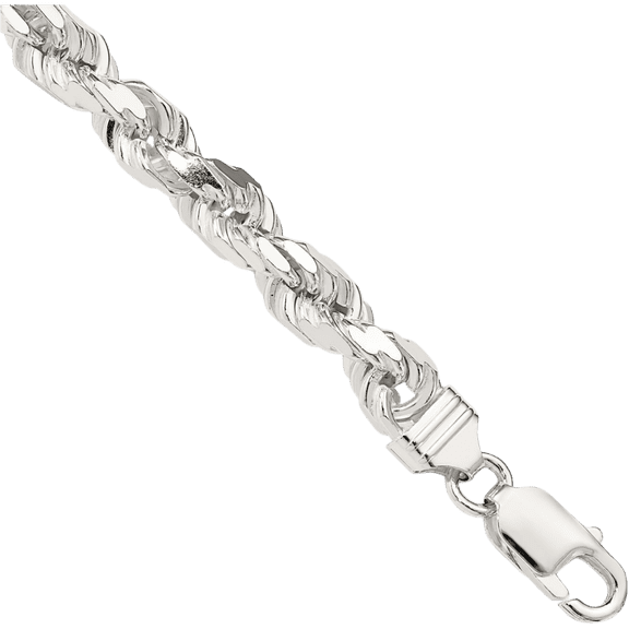 925 sterling silver 6.5mm rope chain bracelet