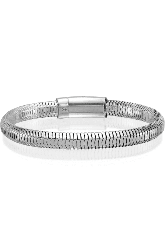 925 sterling silver 7.65mm oval cubetto omega snake chain bracelet