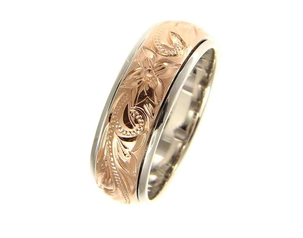 925 sterling silver Hawaiian plumeria scroll pink rose gold plated 2 ...