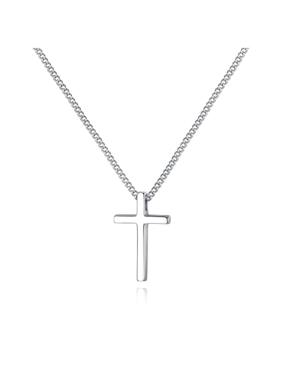 925 sterling silver cross necklace - Faith cross chain necklace, small and exquisite pendant jewelry, suitable for teenagers, first communion, baptism, birthdays, Easter