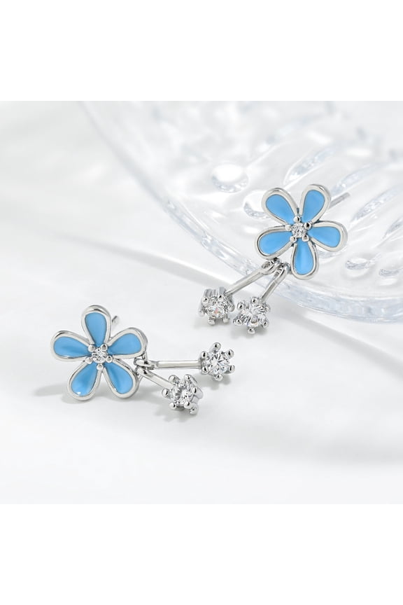 925 sterling silver daisy earrings, daisy pendant earrings, hypoallergenic flower jewelry, suitable for women with sensitive ears, Valentine's Day and Mother's Day jewelry gifts