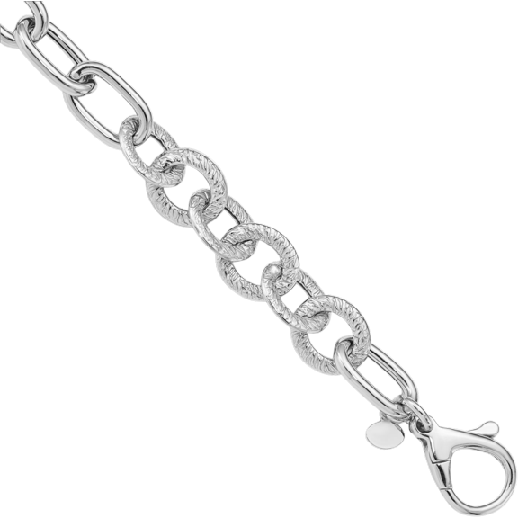 925 sterling silver link chain bracelet