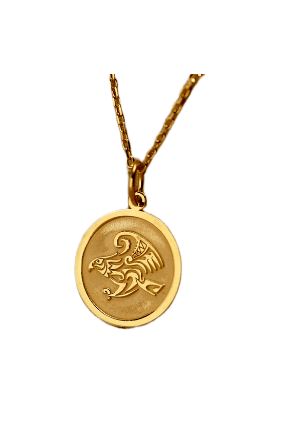 925 sterling silver necklace 24mm|18 inch chain|celtic eagle necklace|celtic eagle pendant|hawk pendant|bird necklace|eagle|birthday|gold plating handmade jewelry |PRPG_01301