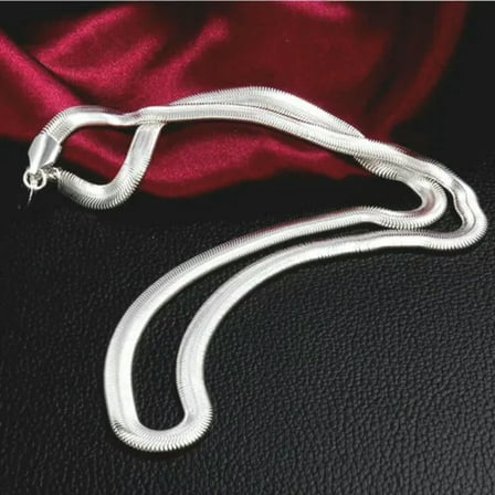 925 sterling silver necklace 6MM flat snake chain fashion men's necklace jewelry