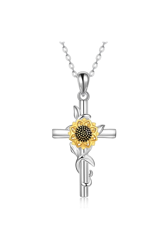 925 sterling silver sunflower necklace as a jewelry gift for Women