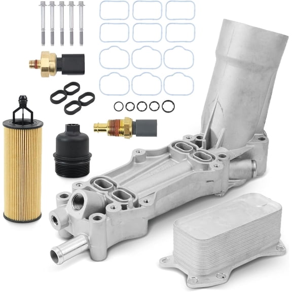 926-876 926-959 Aluminum Oil Filter Housing Engine Oil Cooler For 2011-2022 Chrysler 200 300 Jeep Cherokee Dodge Challenger Charger Grand Voyager Journey RAM PROMASTER 1500 2500 3500 68105583AF