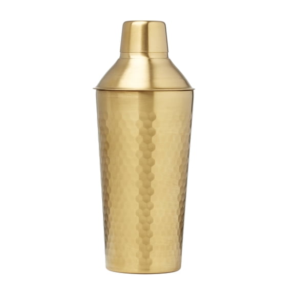 9267HKCHT54DS 20 Oz Hammered Gold Insulated Cocktail Shaker