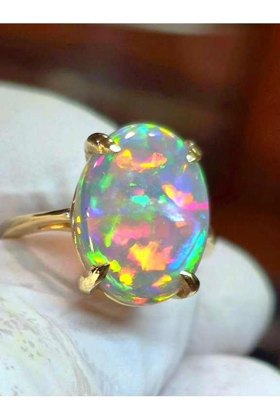 927 Sterling Silver Opal Ring, Black Fire Opal, Gemstone Wedding Band Dark Gemstone Ring, Unisex Ring, Opal Jewelry, Gifts for Him