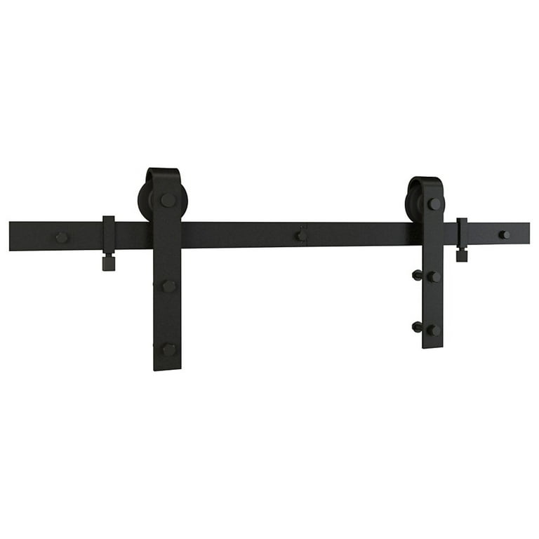 72 in. Antique Bronze Rustic Star Barn Style Sliding Door Track and Hardware Set 72 in. Antique Bronze Rustic Star Barn Style Sliding Door Track and Hardware Set