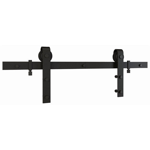 928 72" 2 piece Classic Interior Barn Door Kit - Matte Black