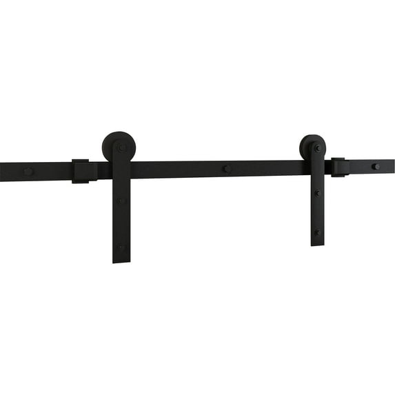929 72" 2 piece Interior Barn Door Kit- Matte Black