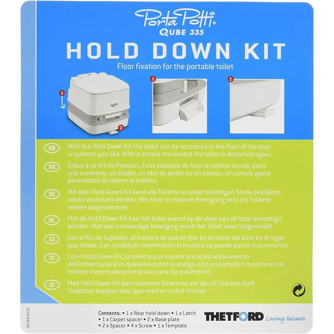 92921 35 Model Hold Down Kit for Porta Potti 260