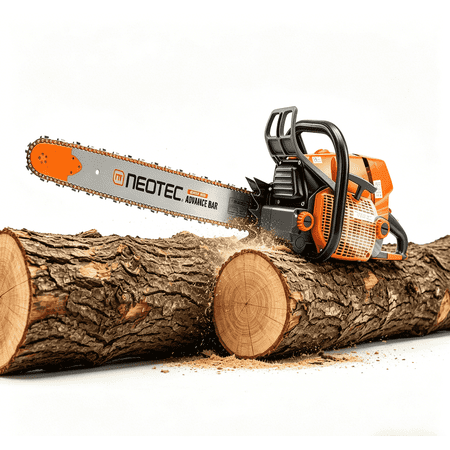92cc Gas Chainsaw with 25 inch Bar and Chain, 7HP 5.2KW 2-Cycle Power Chain Saw for Large Wood Cutting, Upgraded Anti-Vibration Deluxe Ergonomic Handle, Compatible with MS660 G660